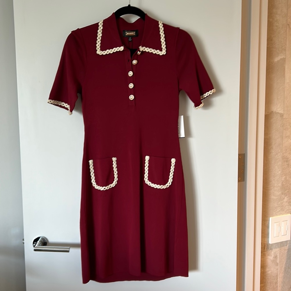 Knit dress burgundy